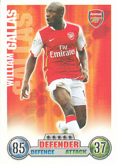 William Gallas Arsenal 2007/08 Topps Match Attax #7